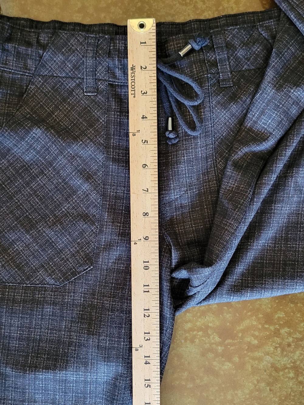 Democracy High Rise Plaid Drawstring Pants Size Medium - Picture 5 of 9